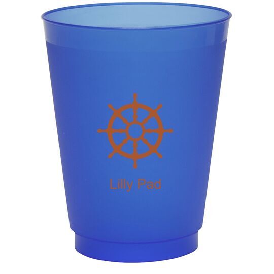 Nautical Wheel Colored Shatterproof Cups